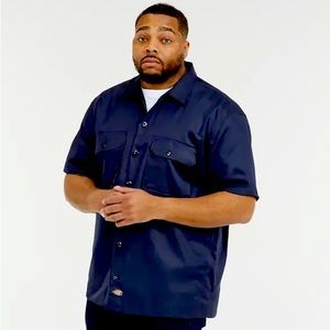 Dickies Short Sleeve 1574 Navy Work Shirt in 2XL